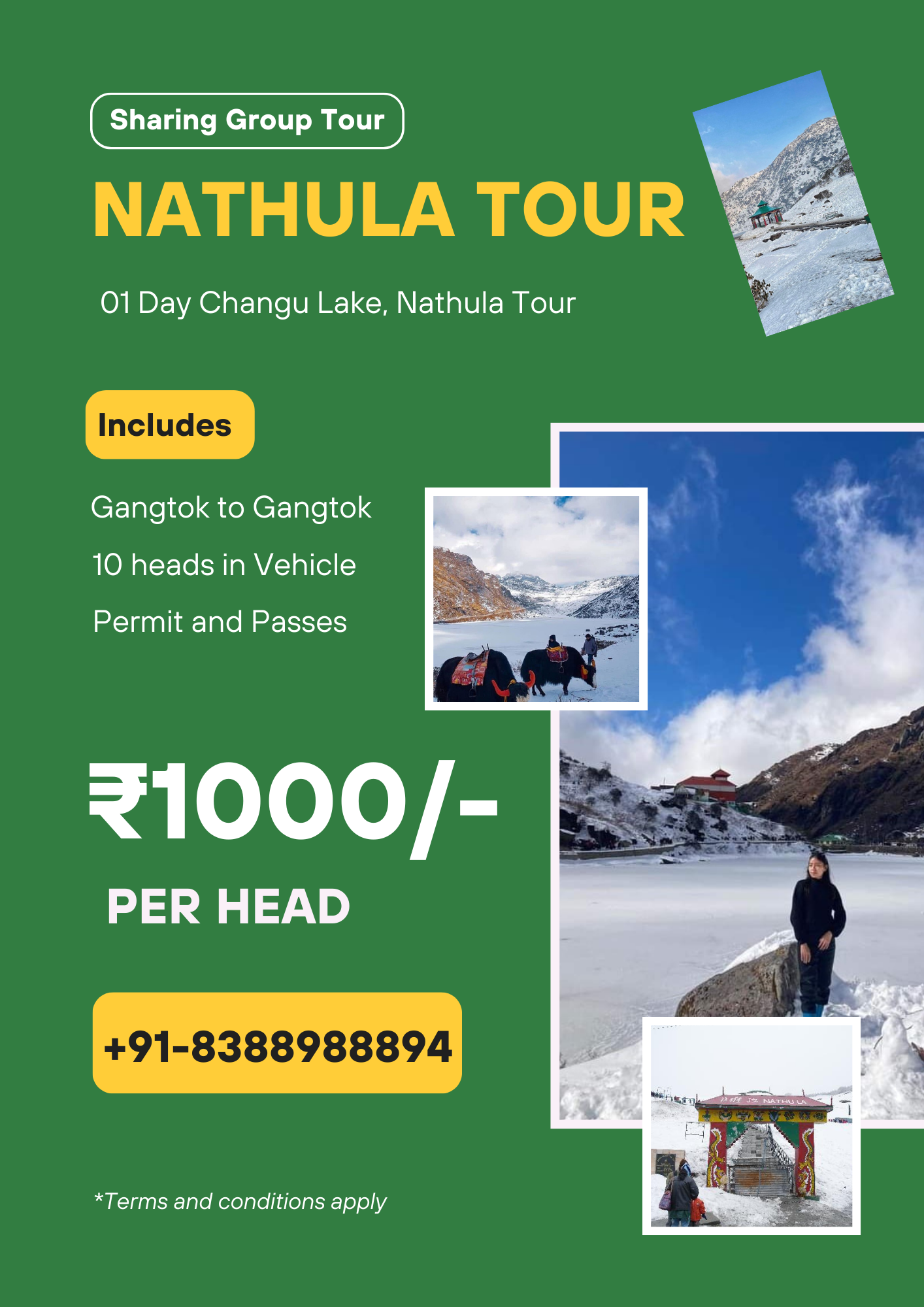 north sikkim sharing tour 3 days 2 nights